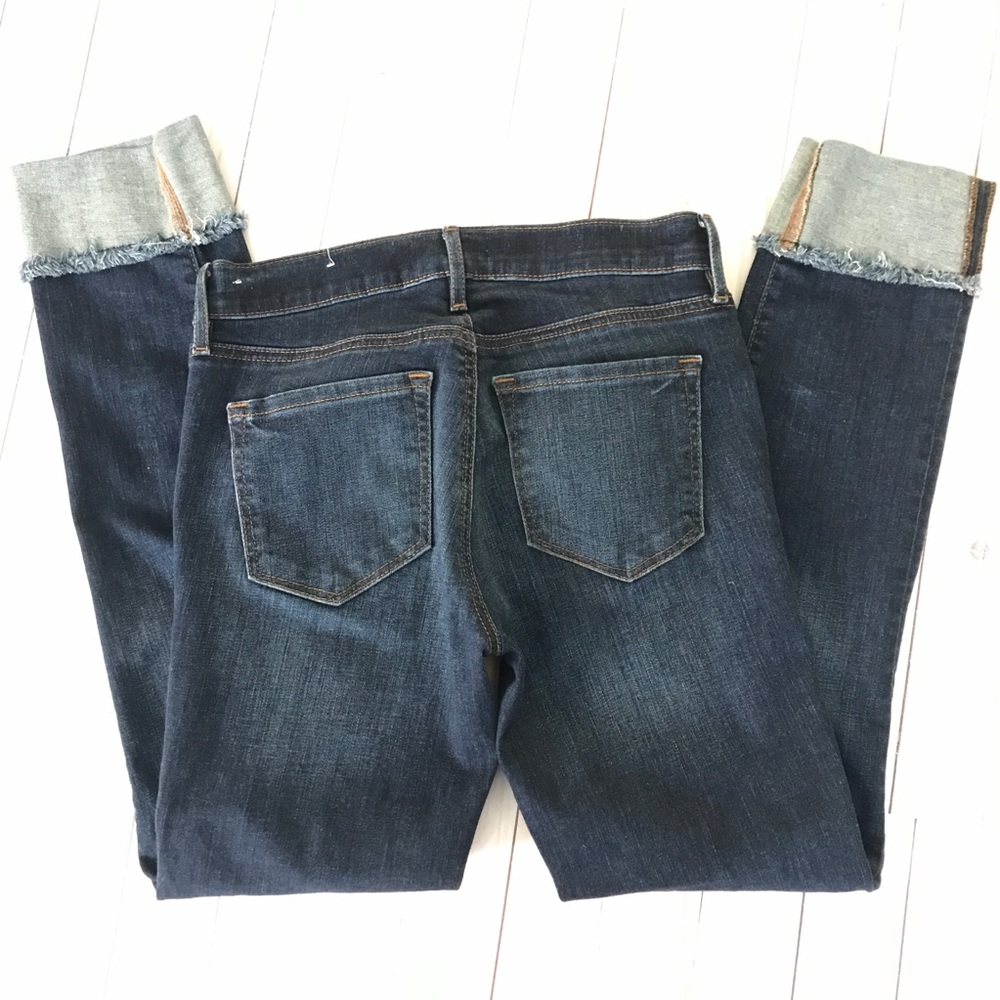 LOFT ankle length folded cuff jeans